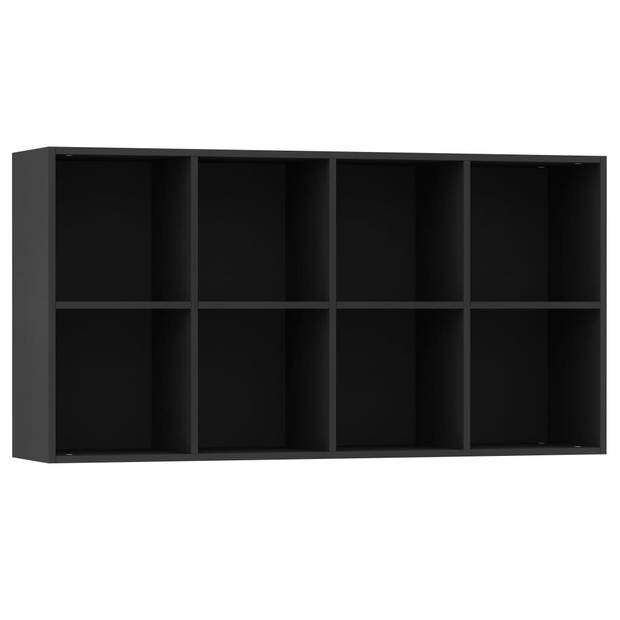 vidaXL Boekenkast/dressoir 66x30x130 cm bewerkt hout zwart