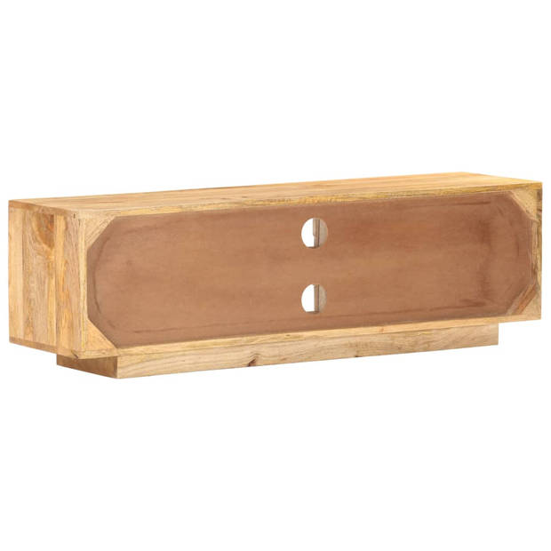 The Living Store Houten TV-meubel - Klassiek - Meubel - Afmeting- 116 x 30 x 35 cm - Materiaal- Massief mangohout