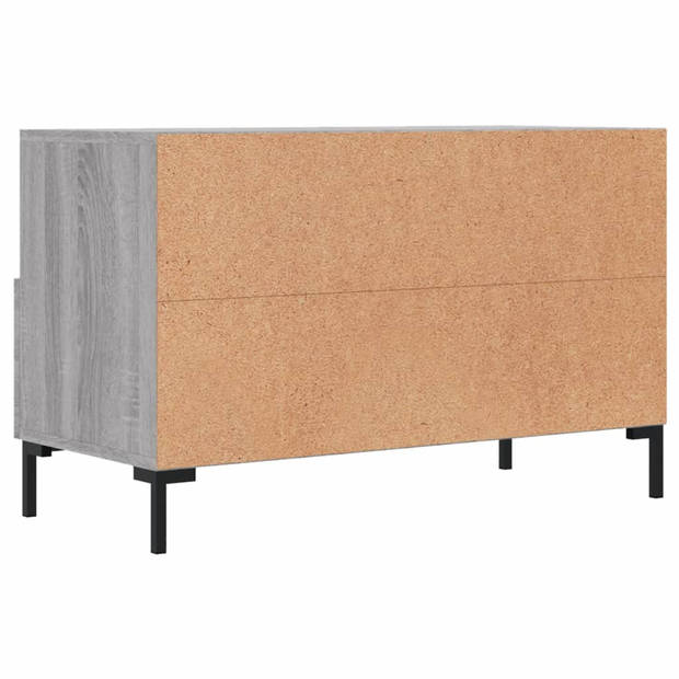 vidaXL Tv-meubel 80x36x50 cm bewerkt hout grijs sonoma eikenkleurig