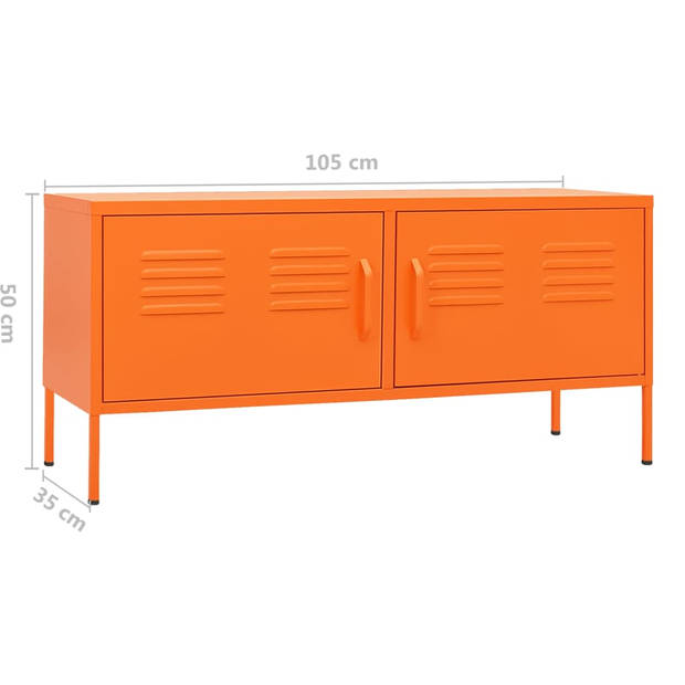 vidaXL Tv-meubel 105x35x50 cm staal oranje