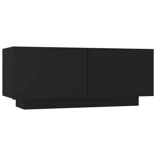 The Living Store TV-meubel - Hifi-kast - 100 x 35 x 40 cm - Zwart - Duurzaam