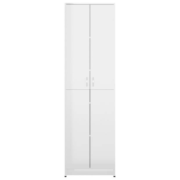 The Living Store Halkast Compact - Spaanplaat - 55 x 25 x 189 cm - Hoogglans wit