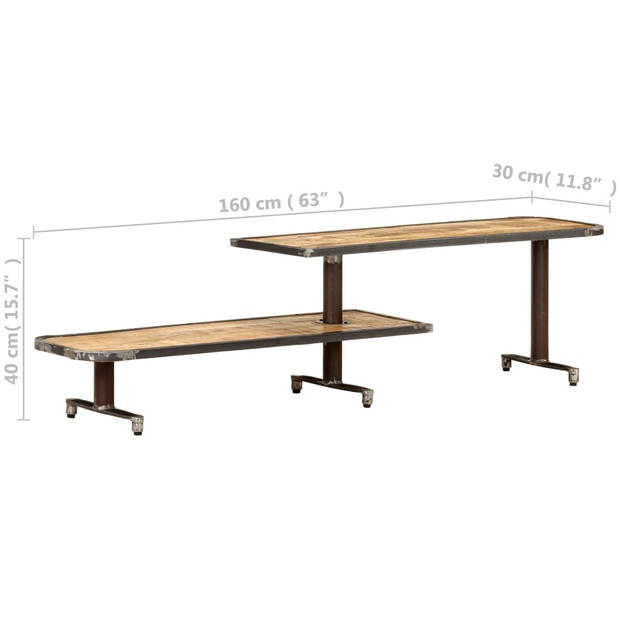 vidaXL Tv-meubel 160x30x40 cm massief mangohout