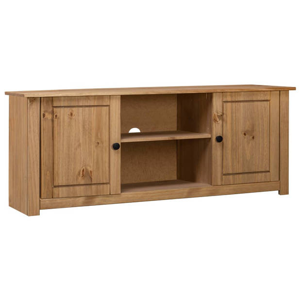 The Living Store Tv-kast Massief Grenenhout - 120x40x50 cm - Natuurlijke Houtkleur