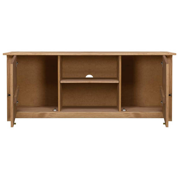 The Living Store Tv-kast Massief Grenenhout - 120x40x50 cm - Natuurlijke Houtkleur