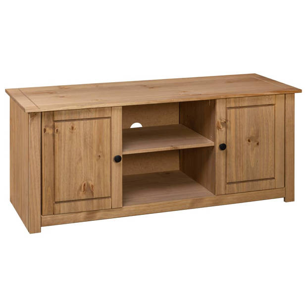 The Living Store Tv-kast Massief Grenenhout - 120x40x50 cm - Natuurlijke Houtkleur