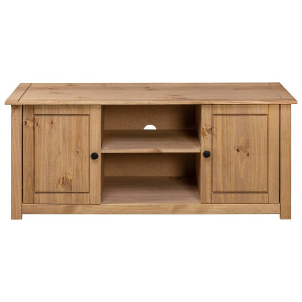 The Living Store Tv-kast Massief Grenenhout - 120x40x50 cm - Natuurlijke Houtkleur