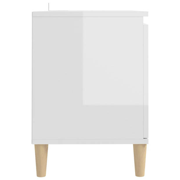 The Living Store Dressoir - Scandinavische charme - 103.5 x 35 x 50 cm - Hoogglans wit