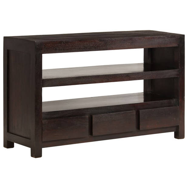 The Living Store Tv-meubel Acacia - 90 x 30 x 55 cm - Donkerbruin