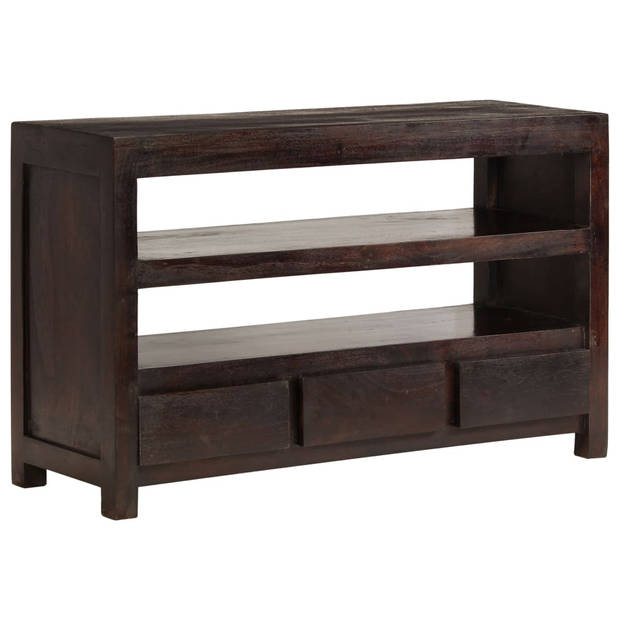 The Living Store Tv-meubel Acacia - 90 x 30 x 55 cm - Donkerbruin