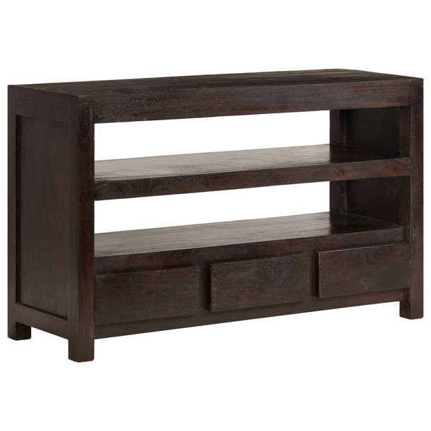 The Living Store Tv-meubel Acacia - 90 x 30 x 55 cm - Donkerbruin