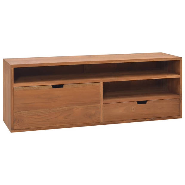 The Living Store TV-meubel Scandinavische stijl - 110x30x40 cm - massief teakhout