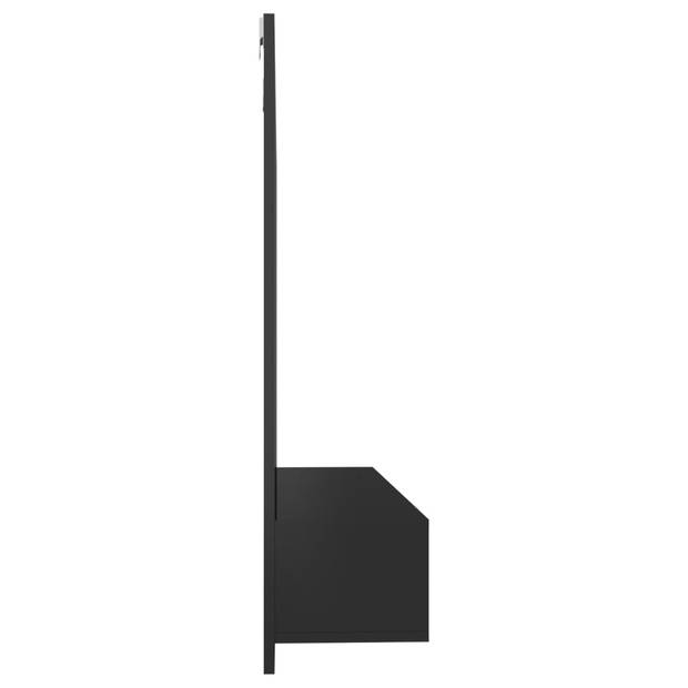 The Living Store TV-wandmeubel - Spaanplaat - 102x23.5x90 cm - Hoogglans zwart