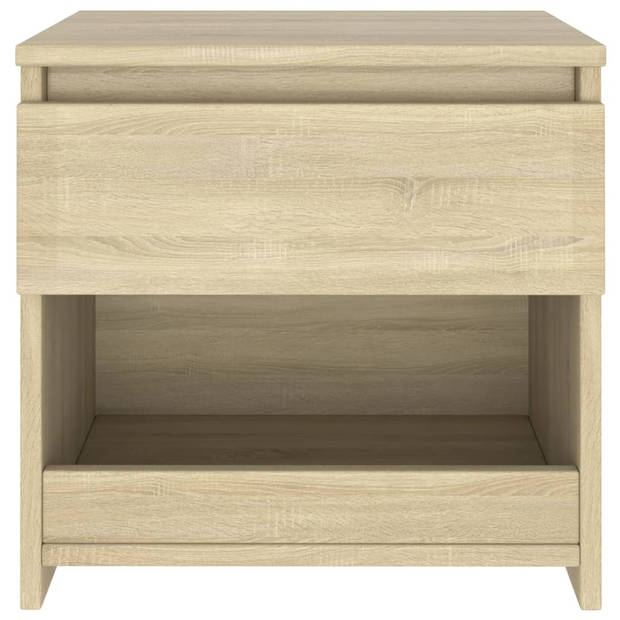 vidaXL Nachtkastje 40x30x39 cm bewerkt hout sonoma eikenkleurig