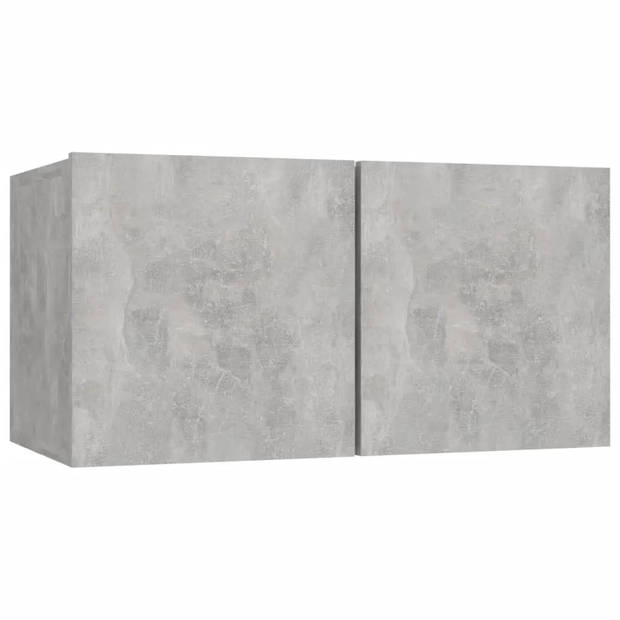 The Living Store Tv-meubelset - betongrijs - 3x 60x30x30 cm - 2x 80x30x30 cm