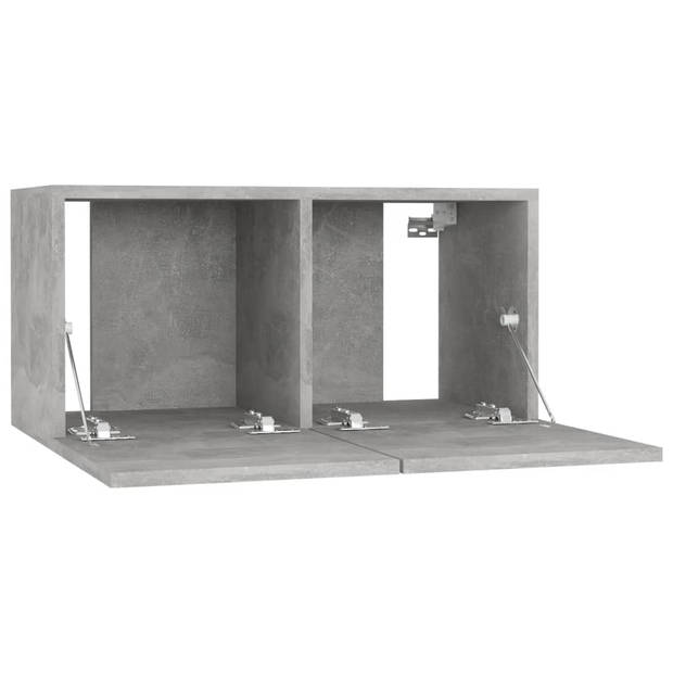 vidaXL Tv-meubelen 4 st 60x30x30 cm bewerkt hout betongrijs