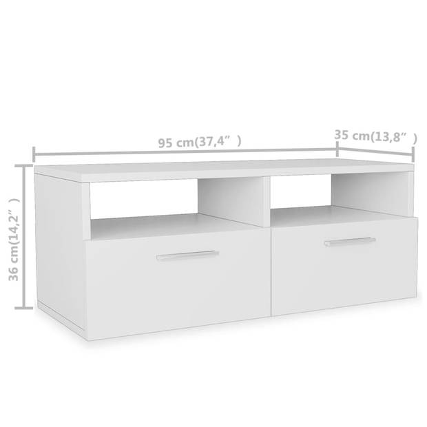 The Living Store TV-meubel - Modern - 95x35x36 cm - matwit