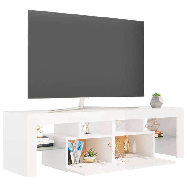 The Living Store TV-meubel - - - 140 x 36.5 x 40 cm - Hoogglans wit