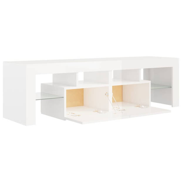 The Living Store TV-meubel - - - 140 x 36.5 x 40 cm - Hoogglans wit