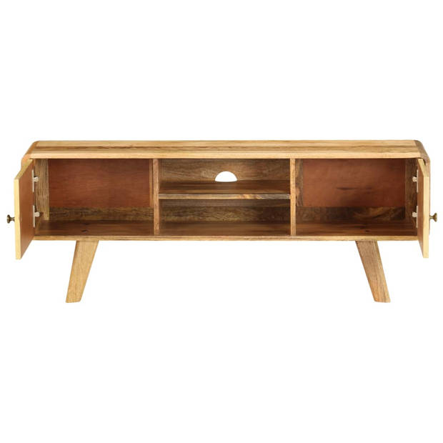 The Living Store Retro Tv-meubel - Hout - 120 x 30 x 45 cm - Gouden opdruk