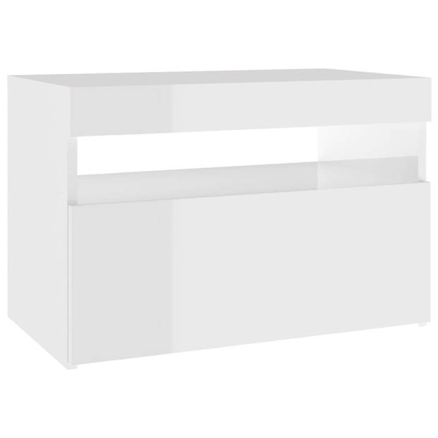 The Living Store TV-meubelen - Hifi-kasten - 60x35x40 cm - Met LED-verlichting