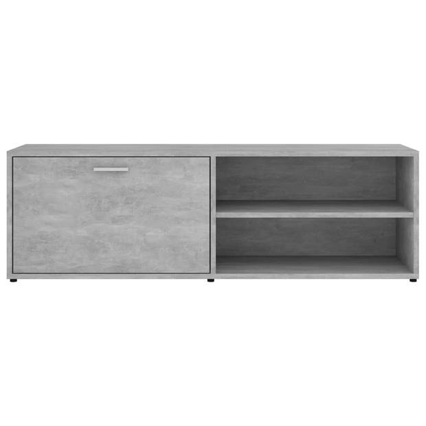 The Living Store TV-kast - Betongrijs - 120 x 34 x 37 cm - met deur en 2 vakken