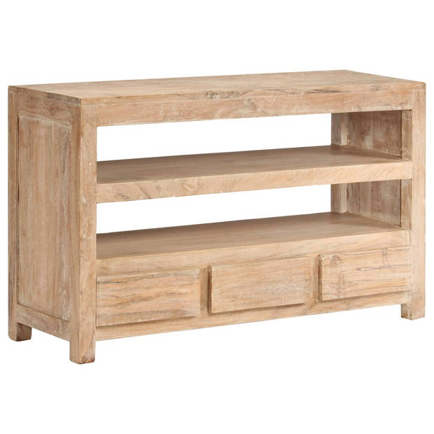 The Living Store Houten TV-meubel - Acaciahout - 90 x 30 x 55 cm - Lichtbruin