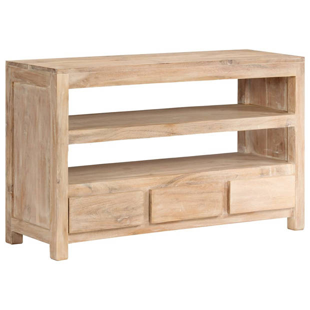 The Living Store Houten TV-meubel - Acaciahout - 90 x 30 x 55 cm - Lichtbruin