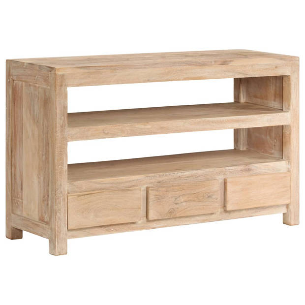 The Living Store Houten TV-meubel - Acaciahout - 90 x 30 x 55 cm - Lichtbruin