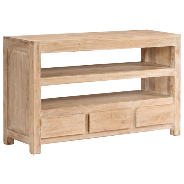 The Living Store Houten TV-meubel - Acaciahout - 90 x 30 x 55 cm - Lichtbruin