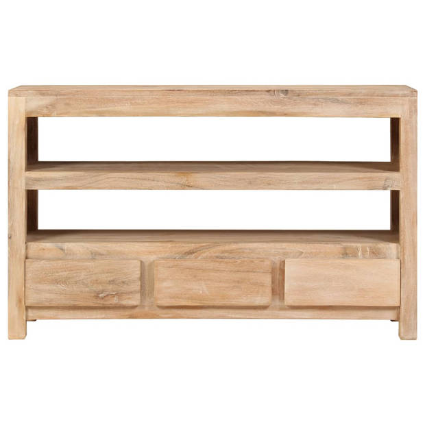 The Living Store Houten TV-meubel - Acaciahout - 90 x 30 x 55 cm - Lichtbruin