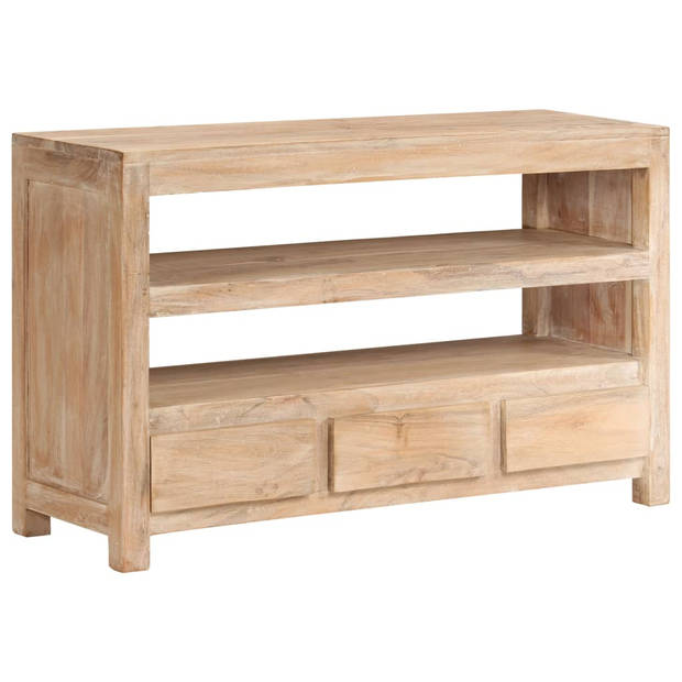 The Living Store Houten TV-meubel - Acaciahout - 90 x 30 x 55 cm - Lichtbruin