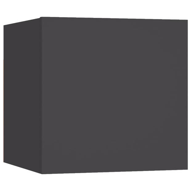 The Living Store Tv-meubel - Grijs - 30.5 x 30 x 30 cm - Bewerkt hout