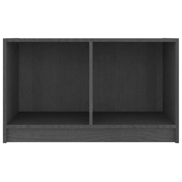 The Living Store Tv-meubel 70x33x42 cm massief grenenhout grijs - Kast