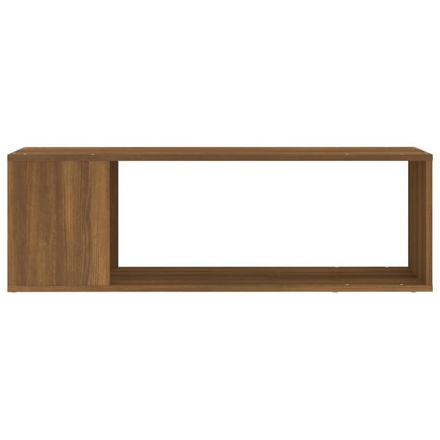 The Living Store TV-meubel - Bruineiken - 100 x 24 x 32 cm - Bewerkt Hout