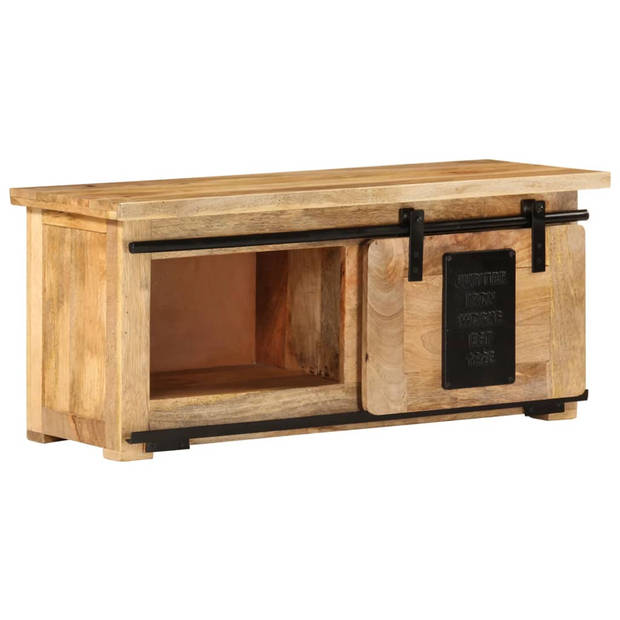 The Living Store TV Meubel Rustiek Mangohout - 90 x 35 x 40 cm - Schuifrail