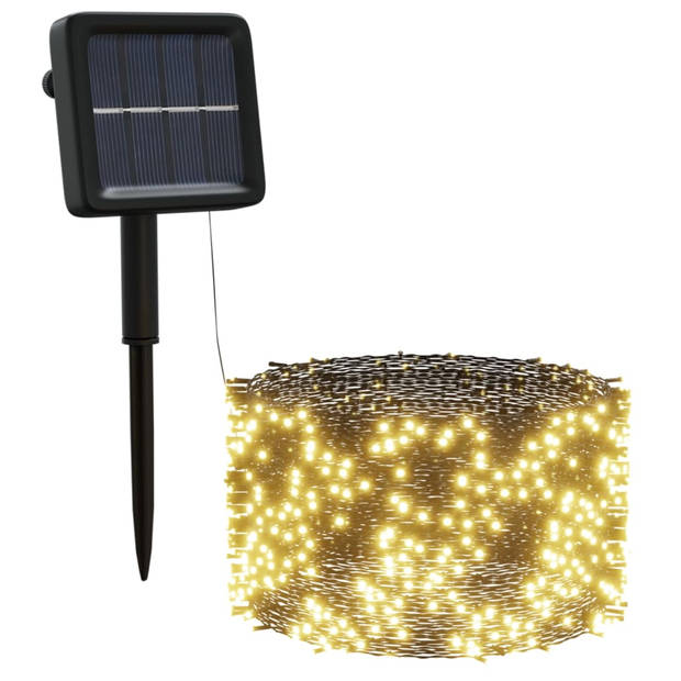 The Living Store Solarlichtslinger - Warmwit - 1.000 LEDs - 8 lichteffecten