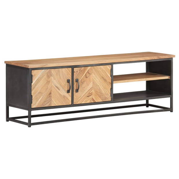 The Living Store TV-meubel - Acaciahout - Industrieel design - 120x30x40 cm
