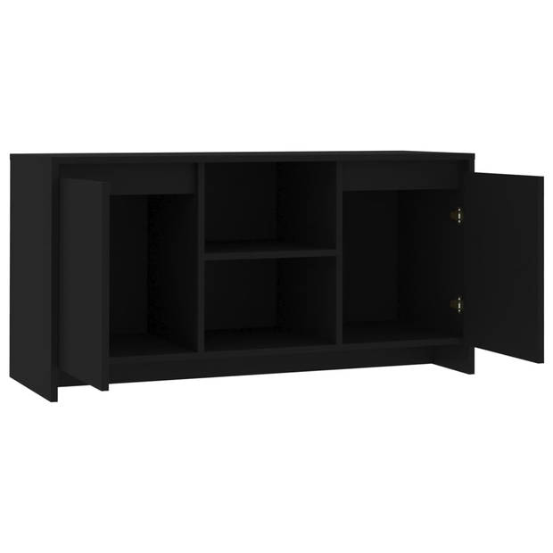 vidaXL Tv-meubel 102x37,5x52,5 cm bewerkt hout zwart