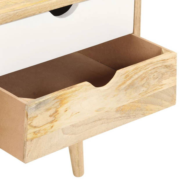 The Living Store Houten Tv-kast - Massief mangohout - 90 x 35 x 45 cm - Industriële stijl