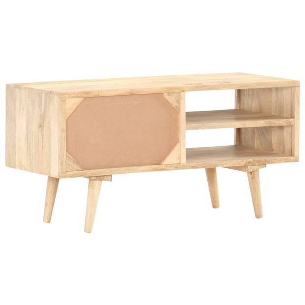 The Living Store Houten Tv-kast - Massief mangohout - 90 x 35 x 45 cm - Industriële stijl