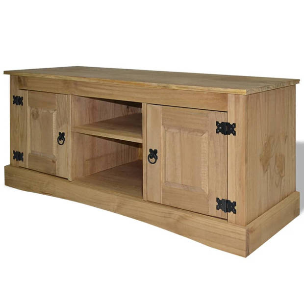 The Living Store TV-kast Corona - 120 x 40 x 52 cm - massief grenenhout