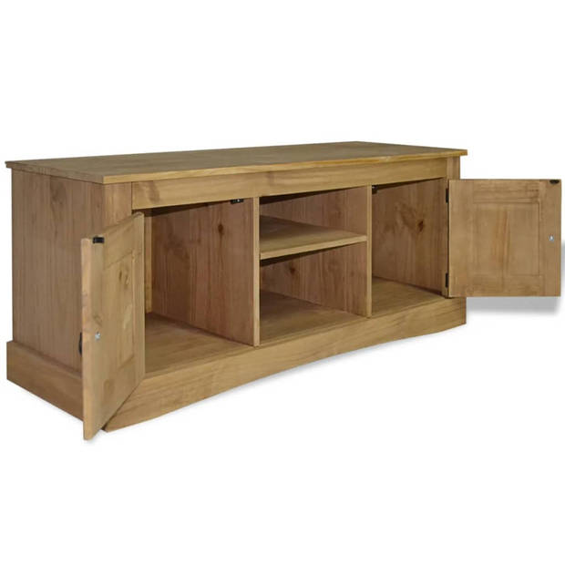 The Living Store TV-kast Corona - 120 x 40 x 52 cm - massief grenenhout