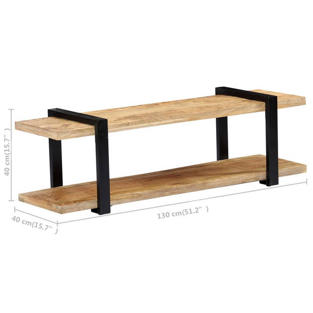 vidaXL Tv-meubel 130x40x40 cm massief mangohout