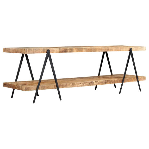 The Living Store Televisiekast XL - Mangohout - Gepoedercoat frame - 160 x 40 x 50 cm