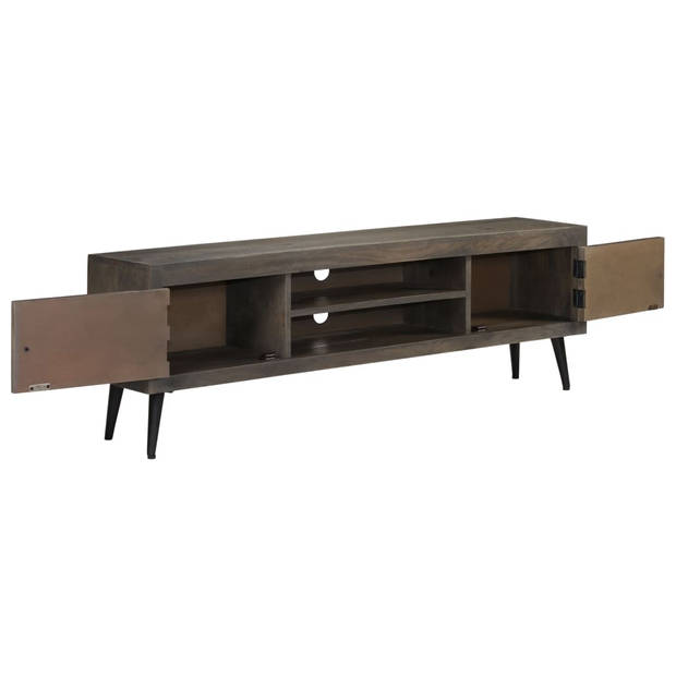 The Living Store TV-kast Mangohout - 140 x 30 x 45 cm - Retro stijl