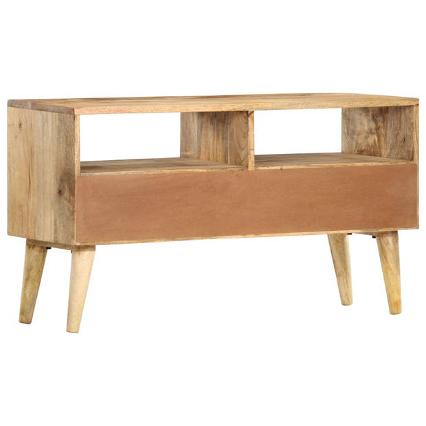 The Living Store Houten Tv-meubel - Massief mangohout - 90 x 30 x 50 cm - Handgemaakt