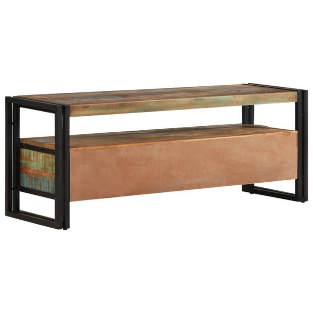 The Living Store Tv-meubel Vintage Stijl - Gerecycled Hout - 120x35x45 cm - Handgemaakt