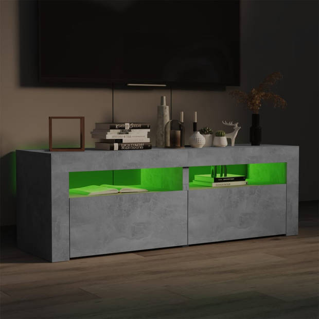 The Living Store Tv-meubel Hifi-kast - 120 x 35 x 40 cm - Met RGB LED-verlichting
