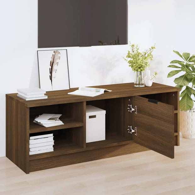 The Living Store Klassieke Tv-kast - 102 x 35.5 x 36.5 cm - Bruineiken